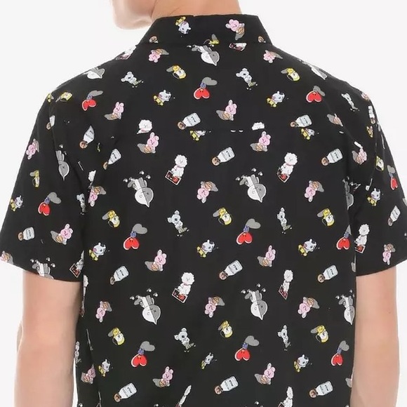 BT21 Icons Woven Button-Up Shirt Men’s Boys Unisex Collared Small Teens NWOT - Picture 4 of 11